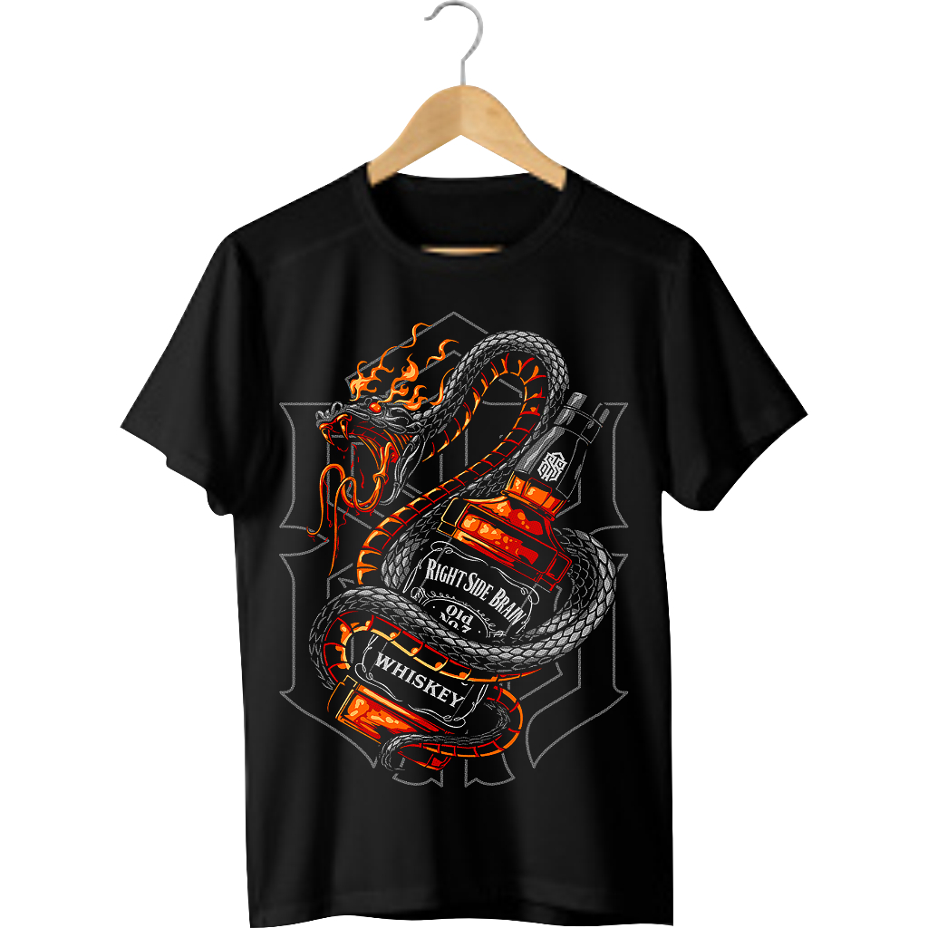 kaos whiskey bahan katun combet 24s