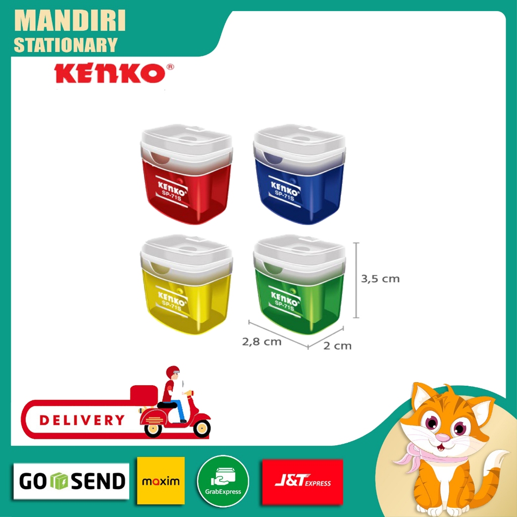 

Rautan Kecil / Sharpener Small KENKO SP-71S ( 1 Lubang ) Random Color