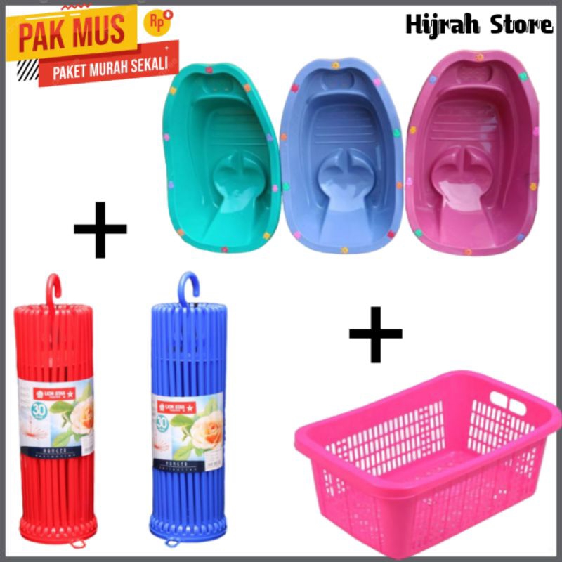 Paket Hemat 1Set Perlengkapan BAK MANDI BAYI/Bak Mandi/Tempat mandi anak