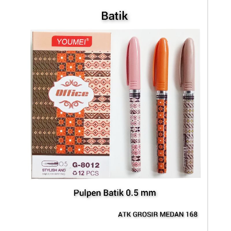 

Pulpen Cair / Gell Batik 0.5 mm / lusin ( 12 pcs )