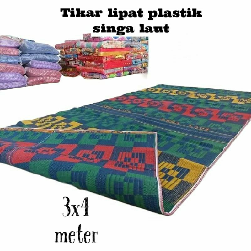 Tikar Lipat Plastik merek Laut ukuran 3x4 meter