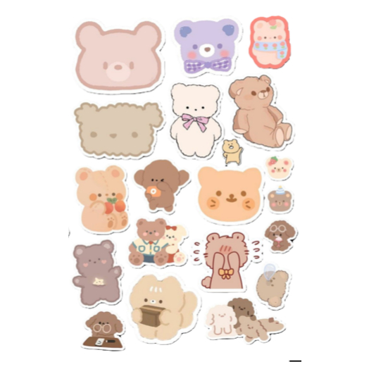 

20 pcs sticker Cute Bear