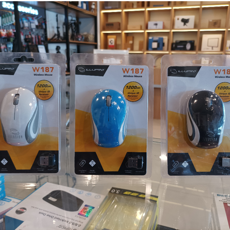 Mouse Illusion Wireless Optical Mouse W 187 USB Doungle
