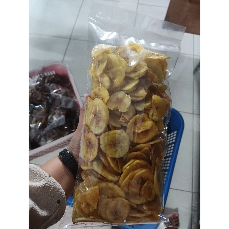 

Keripik Pisang Kepok Super Renyah Manis Premium 500gr