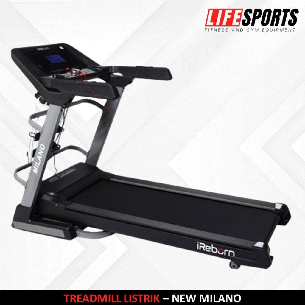 Lifesports - New Alat Olahraga Fitness Gym Lari Treadmill Listrik Elektrik New Milano Auto Incline