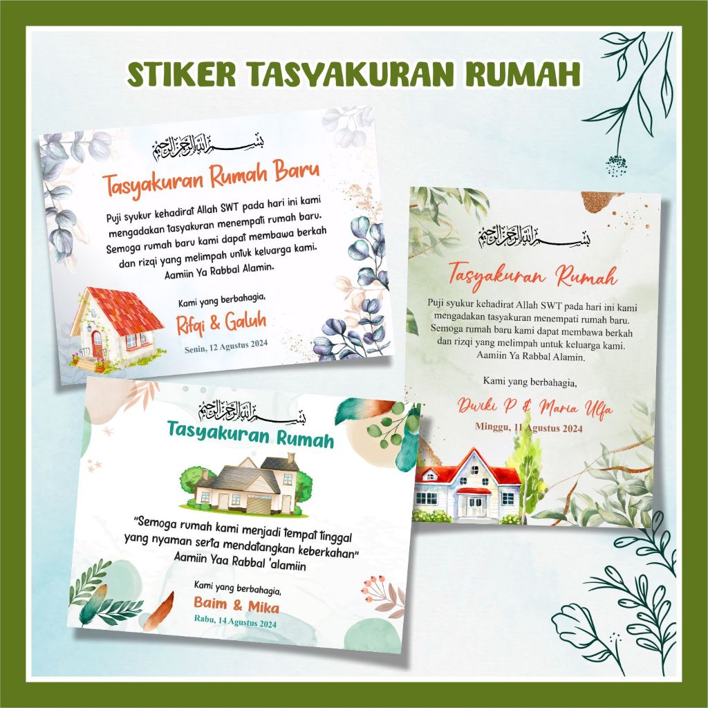 

Stiker Tasyakuran Rumah Tempat Tinggal Baru
