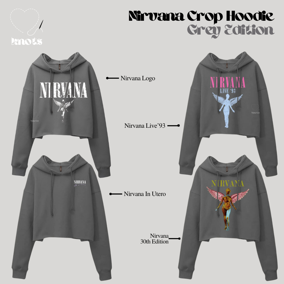 Nirvana Crop Hoodie (Grey Edition) - HM