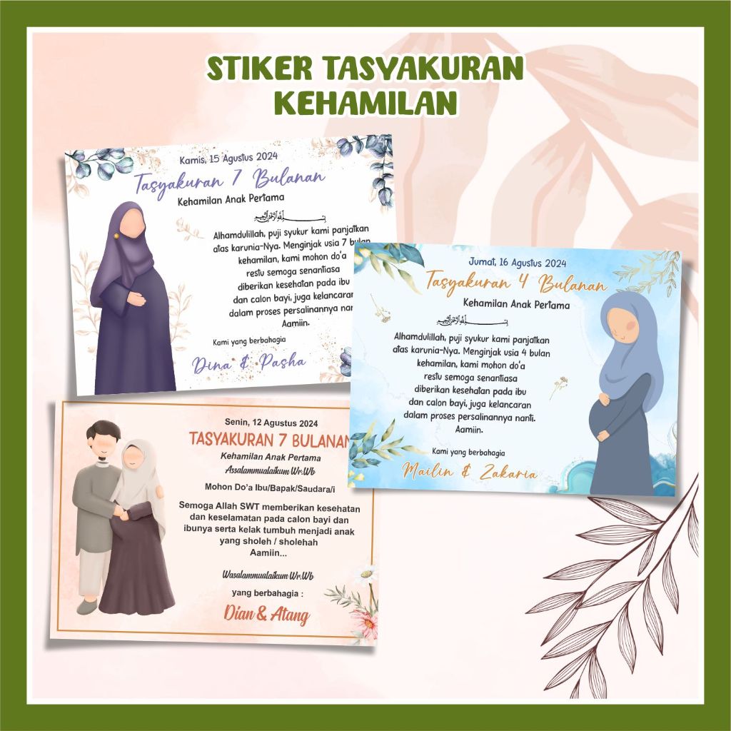 

Stiker Tasyakuran Kehamilan Anak 7 Bulanan 4 Bulan