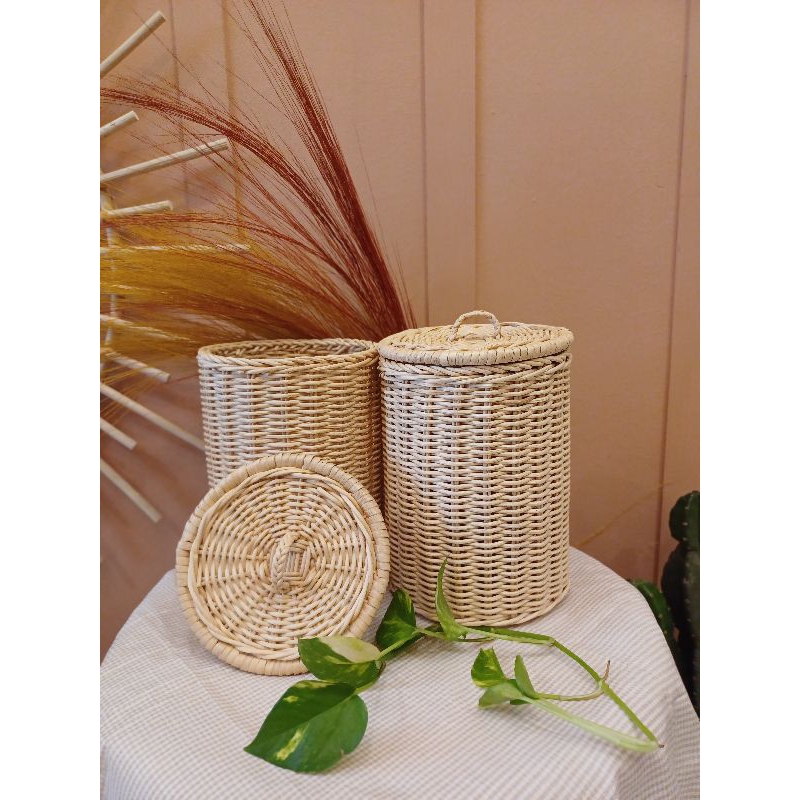 Keranjang sampah/Tong sampah/Tempat Sampah MINI Rotan