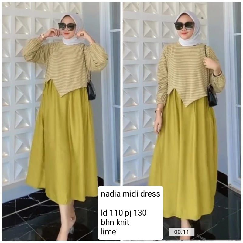 Nadia MIDI dress / MIDI dress polos kaos