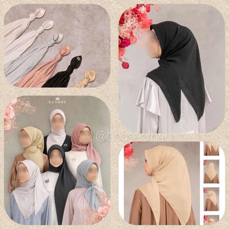 Plain Scarf Monogram Chain - Wearing Klamby