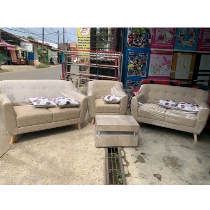 Sofa Retro Minimalis 221 seater + meja
