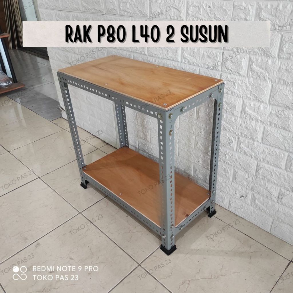 RAK SIKU LUBANG P80 L40 (cm) 2 SUSUN TINGKAT / RAK BESI SERBAGUNA
