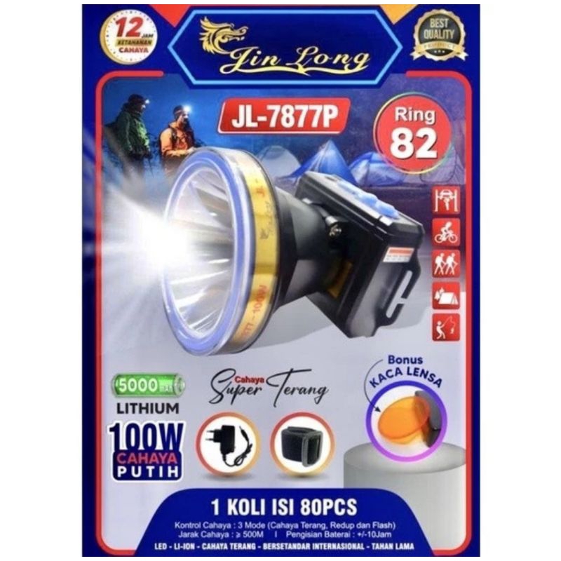 Senter Kepala 100 Watt Jinlong JL-7877