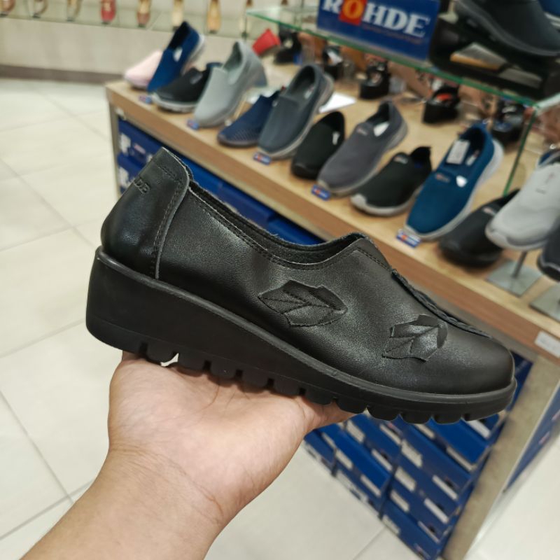 NEW FORMAL ROHDE LADIES || FORMAL LADIES KULIT SLIP ON || SEPATU WANITA FORMAL WEDGES SLIP ON ORIGIN