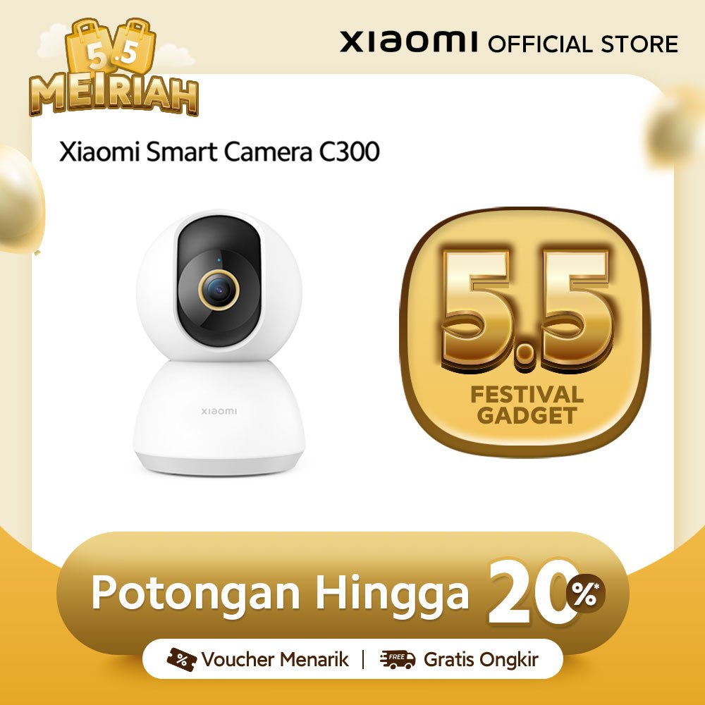 Foto Official Xiaomi Smart Camera C300 2K Ultra-clear HD 3MP F1.4 AI Human Detection