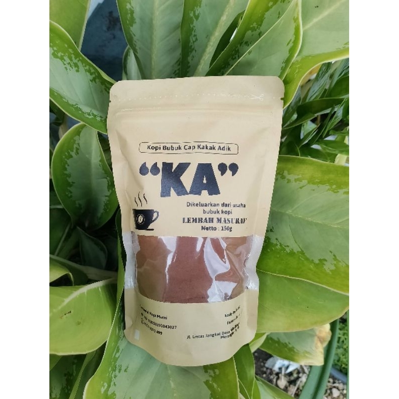 

Kopi Robusta 100% asli dari daerah perbukitan Jambi (KA kopi), 150 gram, 200 gram.