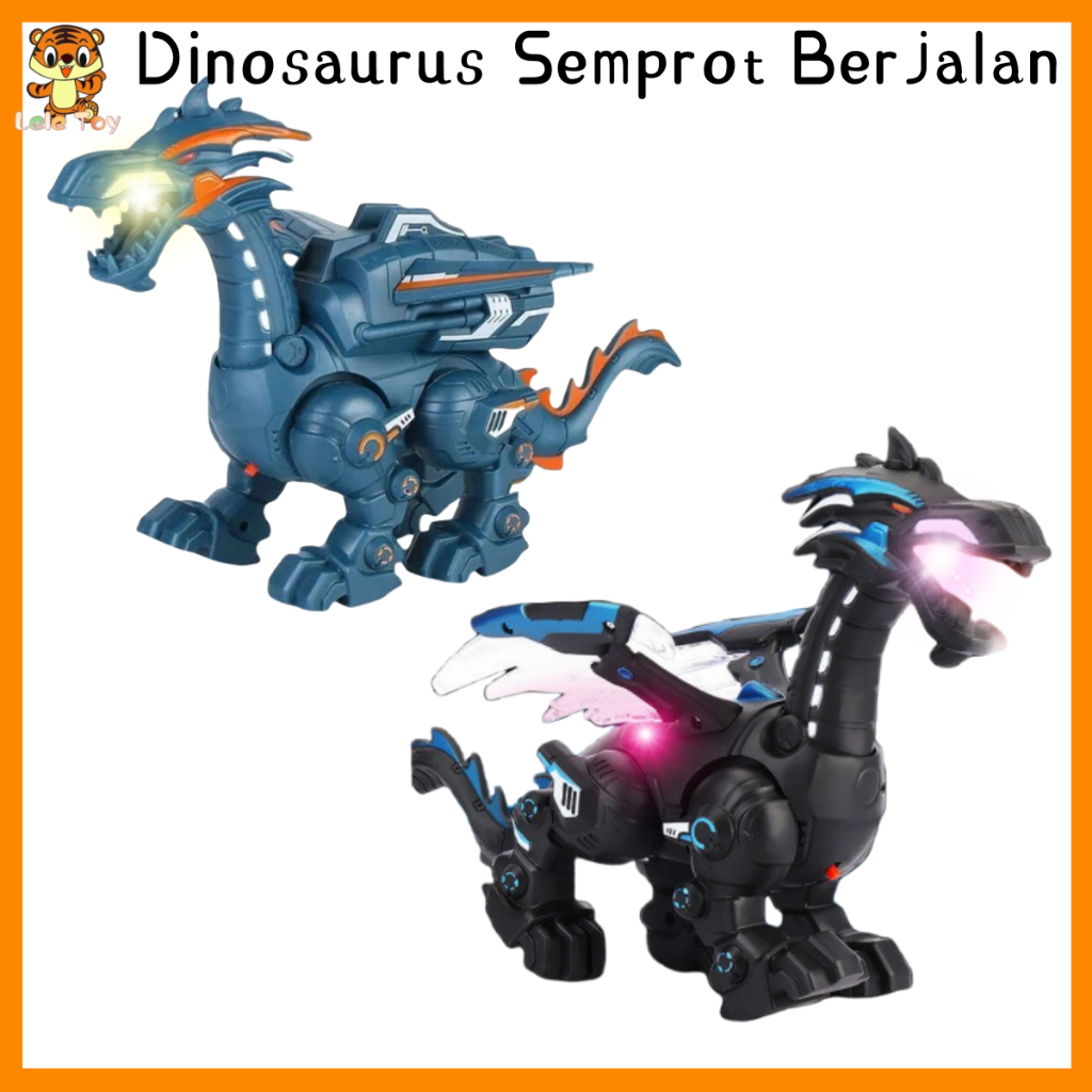 Lele Toys Mainan Naga Tampan Baru/Dinosaurus Mainan Listrik/Dinosaurus Otomatis/Spray Dragon Mengelu