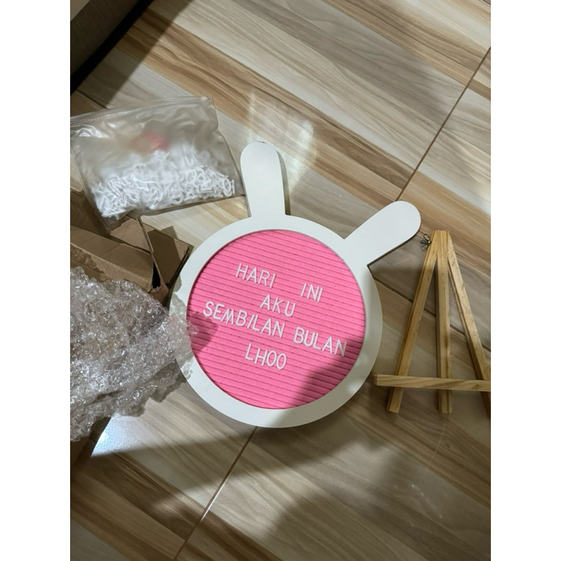 

letter board papan nama bayi preloved