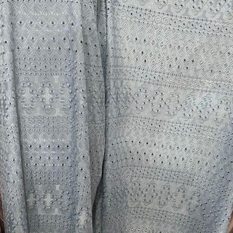 KAIN KATUN BORDIR EMBOSS METERAN BAHAN MUKENA