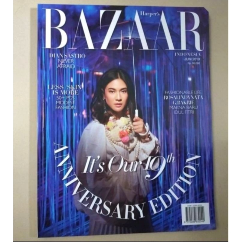 Majalah Bazaar Indonesia Juni 2019 : Cover Dian Sastro / Dian Sastrowardoyo