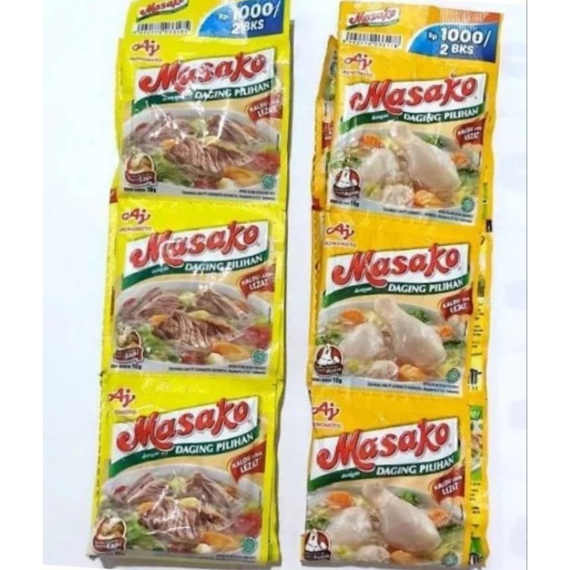 

Masako Sapi dan Ayam Penyedap Rasa renceng isi 12 sachet