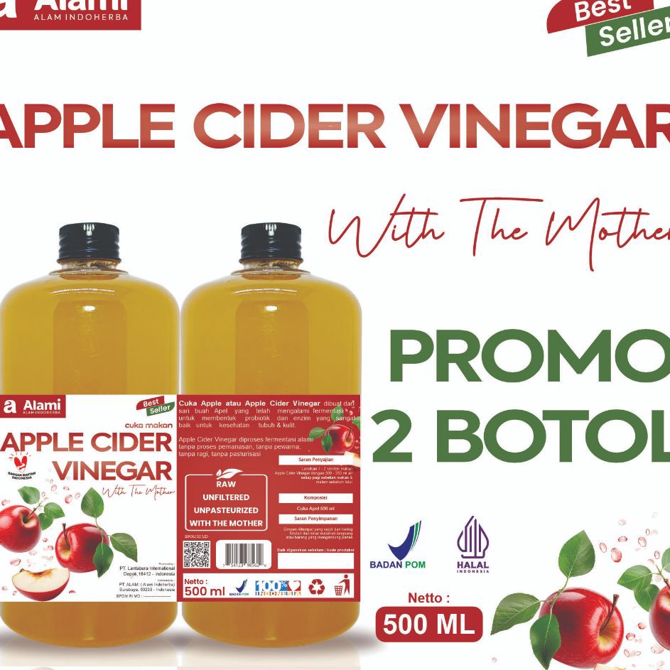 

Good Order PROMO PAKET CUKA APEL ALAMI 5 ML 2 BOTOL DIET DETOK