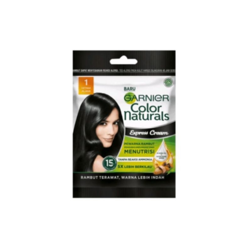 GARNIER COLOR NATURALS CAT RAMBUT SHACET NO 1 HITAM ALAMI