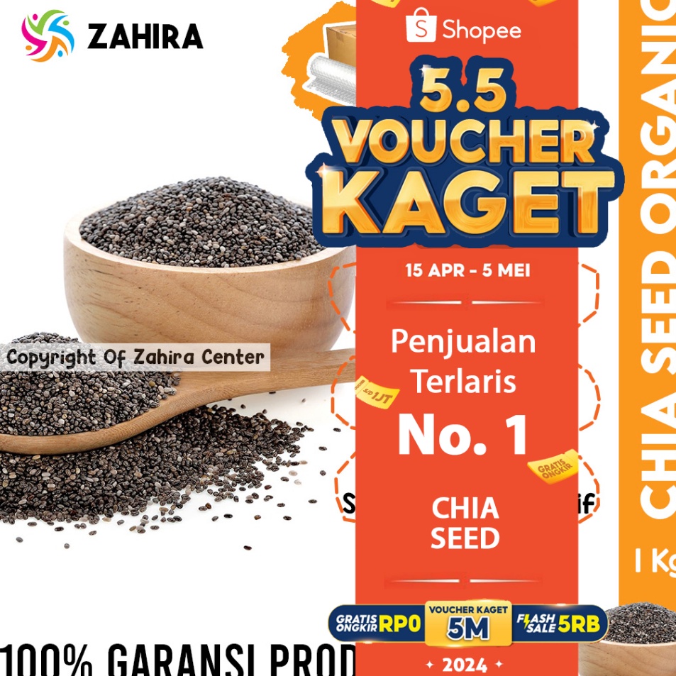 

Khusus hari ini Chia Seed Premium 1Kg Mexico Kualitas Terbaik Untuk Diet Keto Kaya Serat Pengganti Nasi Shirataki