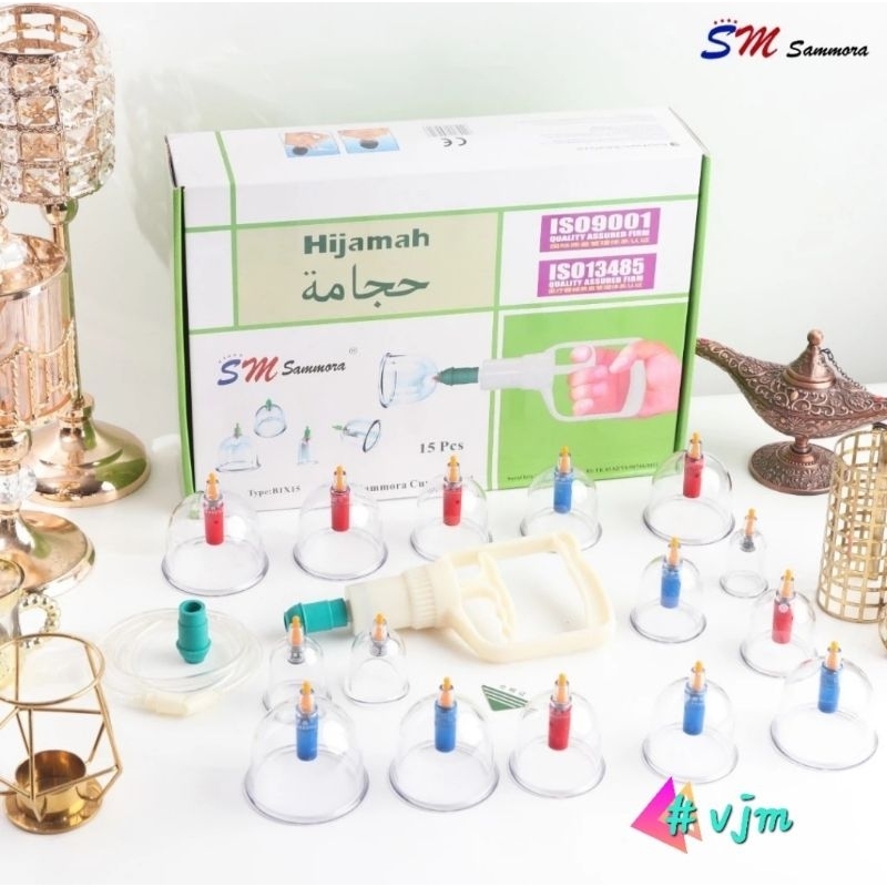 Alat Bekam Hijma isi 15 SM CN/Kop Angin 1x15 Hijama/Alat Bekam Sammora 15cup /satu pabrik dengan Kan