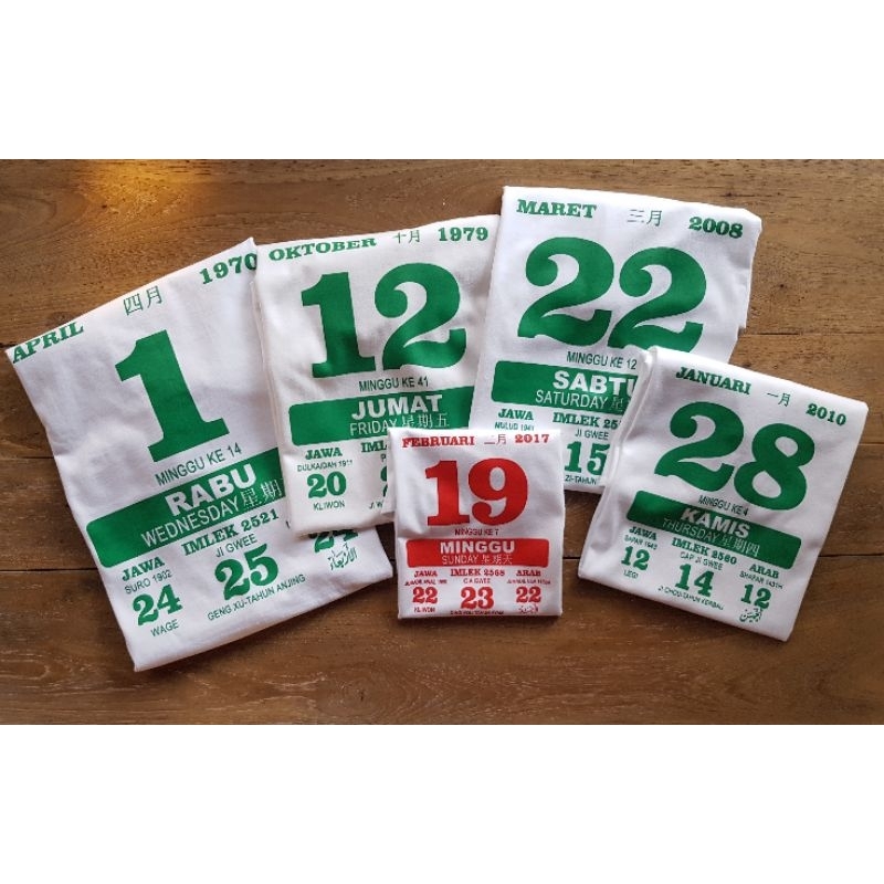 Kaos Kalender Anak