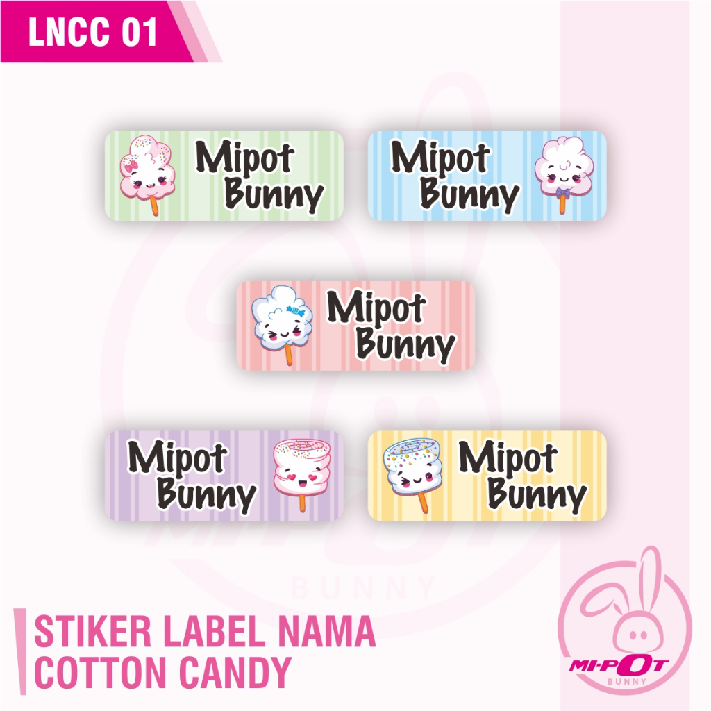 

STIKER LABEL NAMA - COTTON CANDY 01