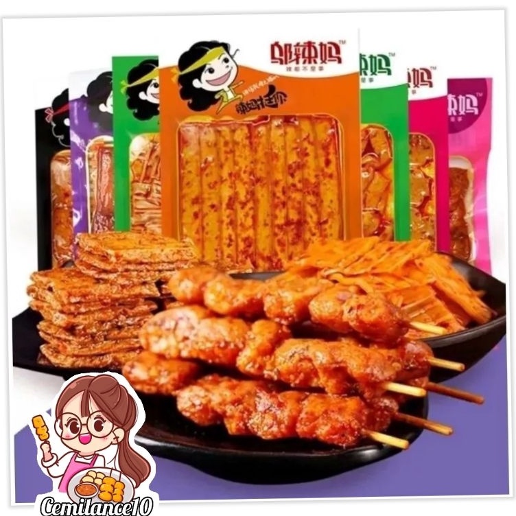 

New Collection HALAL Wulama Spicy Tofu Gluten Latiao 7gr1gr Kulit Tahu LATIAO Spicy Vegetarian Snack