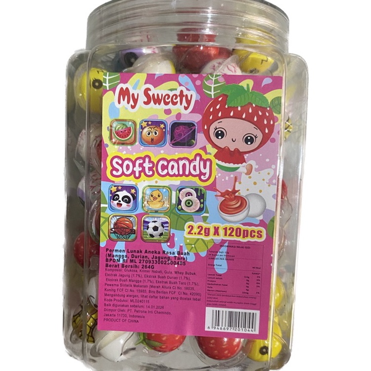 

Serbu sekarang PERMEN BOLA LUNAK JELLY ISI 5 PCS LUNAK MINI ISI 12