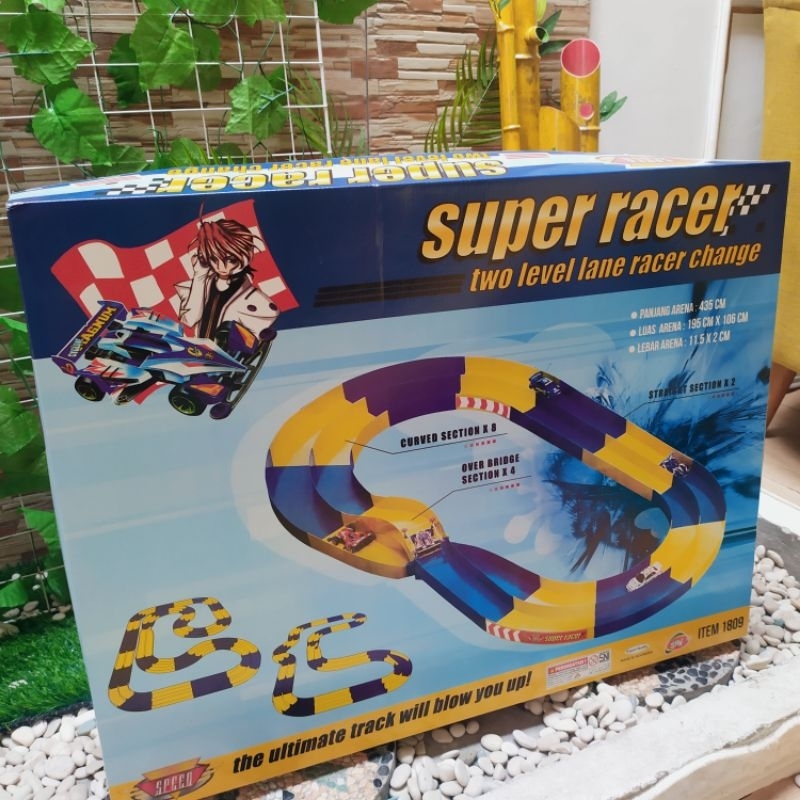 TRACK TAMIYA 1 JALUR - TREK MOBIL BALAP - JALANAN BALAPAN