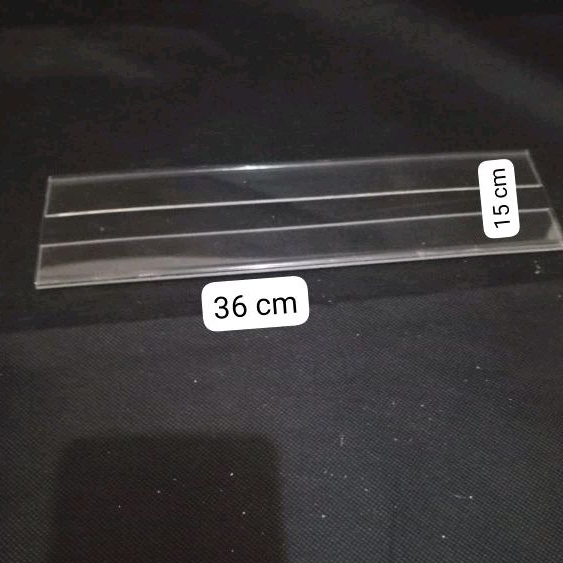 

akrilik papan nama tempel uk 15 x 36 cm tebal 2 mm