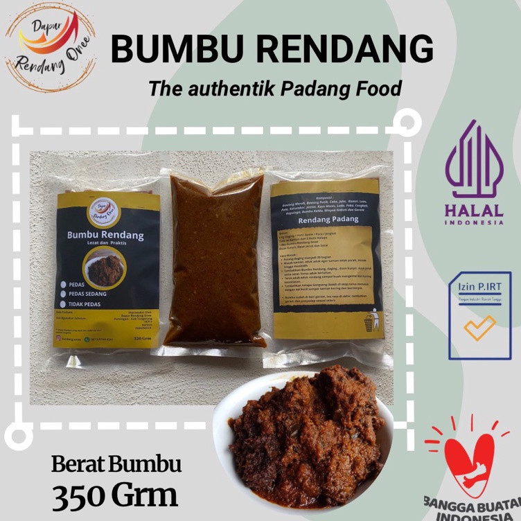 

New Mart Bumbu RENDANG Asli Padang untuk 1 Kg Daging 35grm