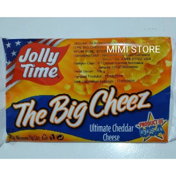 

Lihat Disini POP CORN JOLLY TIME THE BIG CHEESE