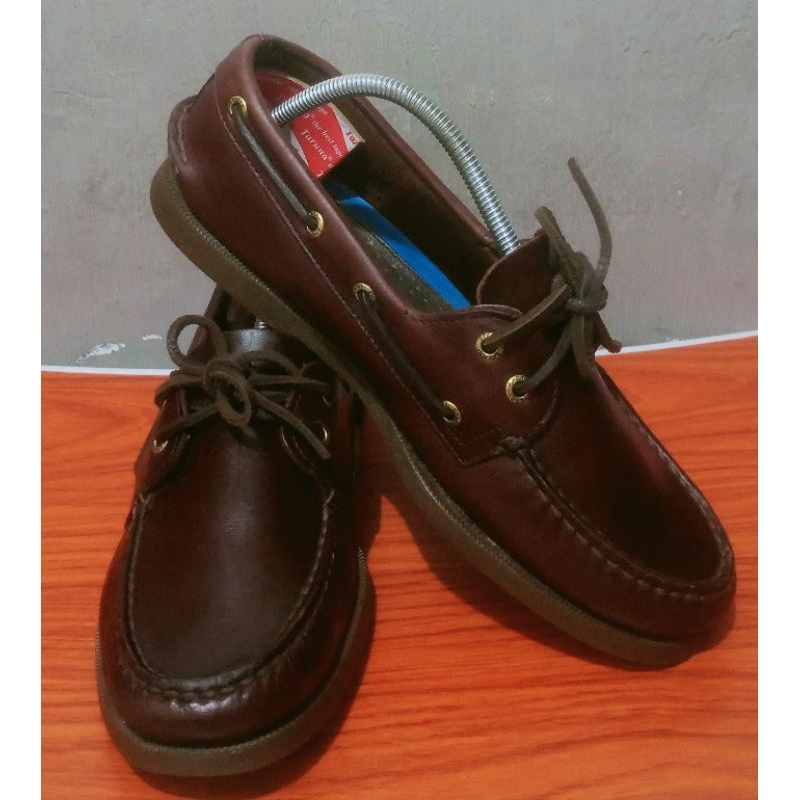 Sepatu Pria Kulit SPERRY top sider Brown Original