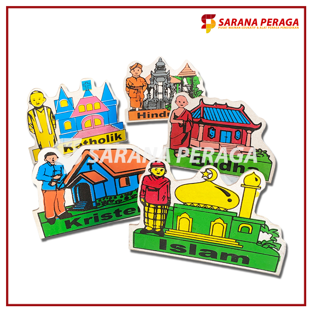 SaranaPeraga - Maket Rumah Ibadah / Miniatur Rumah Ibadah / Maket Berdiri Rumah Ibadah / APE Paud - 