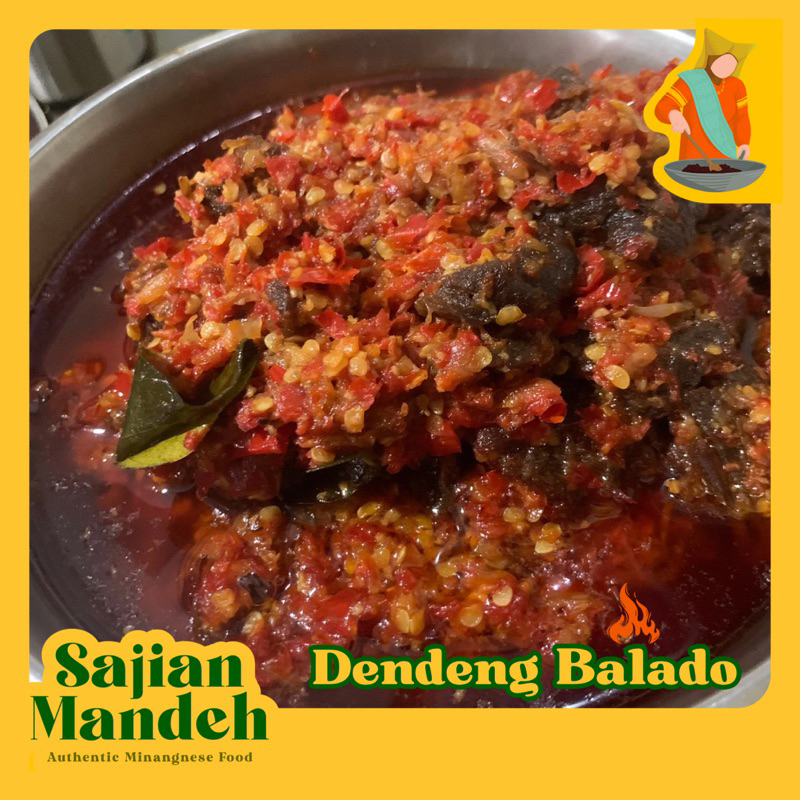 

Dendeng Balado asli Minang Ayam Suwir Balado Ceker Tanpa Tulang Pedas Sambalado Minang