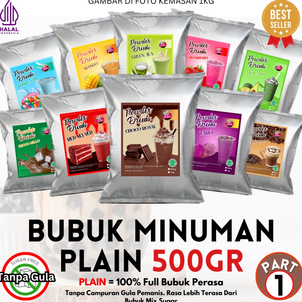 

New Mart Bubuk Minuman Rasa PLAIN 5gr Serbuk Minuman Kekinian