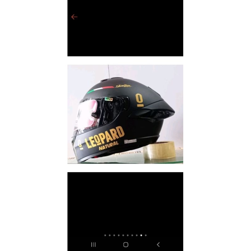 Helm NHK Mark 1 elite paket sticker leopard / redbull