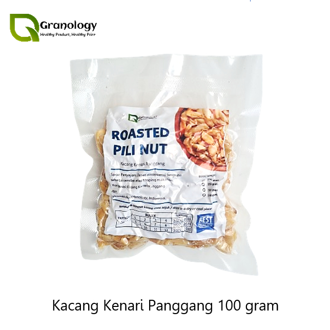 

(Kemasan Vakum) Roasted Kenari / Kacang Kenari Oven (100 Gram) by Granology