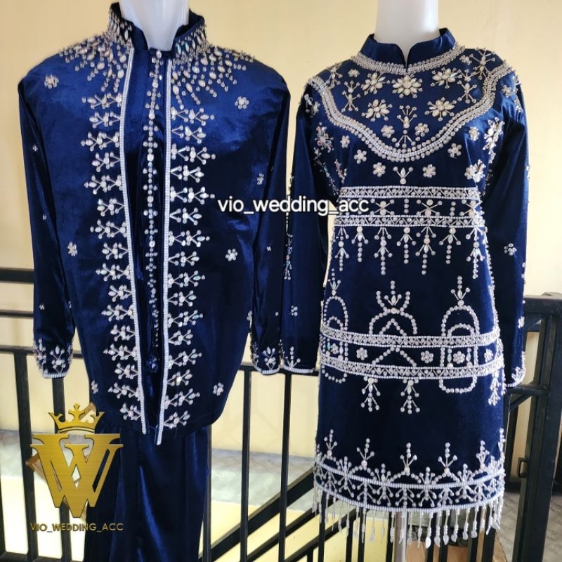Baju pengantin bludru full payet