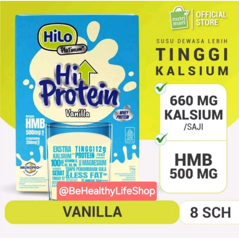 

Hilo Platinum Vanilla + HMB 8 sachet - susu tinggi protein jaga masa otot