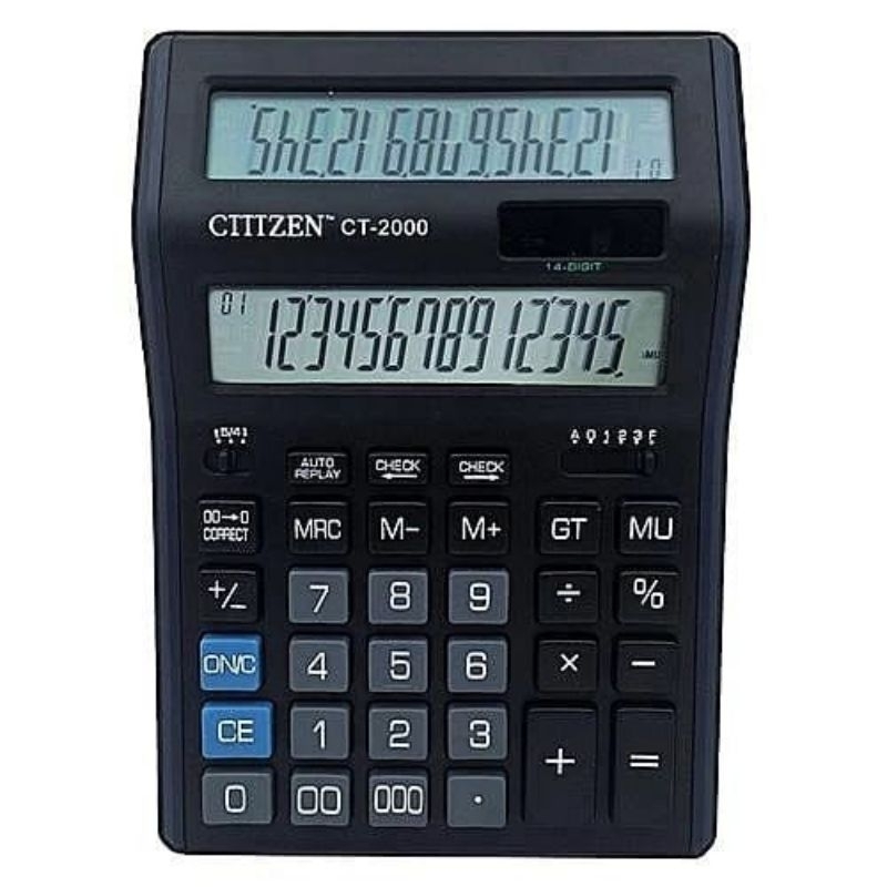 

kalkulator 2 layar citizen ct-2000 14 digit calculator besar buat pedagang