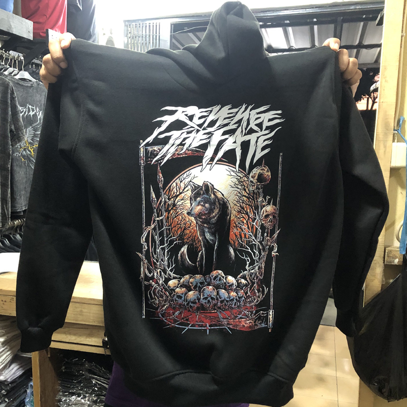 Revenge The Fate Darah Serigala Hoodie Bahan Cotton Fleece