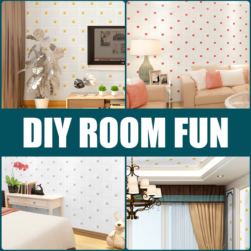 Walpaper Plafon 3D wallpaper dinding kamar tidur wallfoam dinding  77cm * 70cm