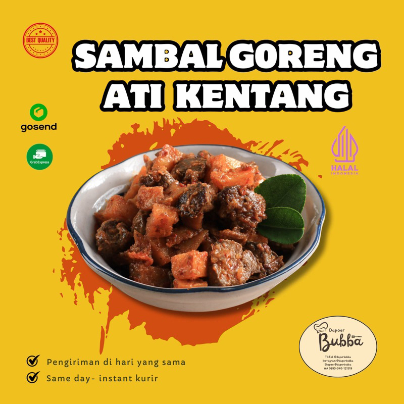 

Sambal Goreng Ati kentang/Lauk Frozen/Lauk siap masak/Ready to cook